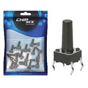 Chave Táctil 6 x 6 x 12,5mm 4 Terminais