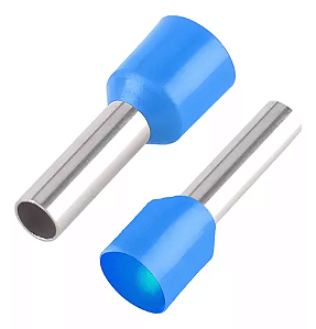 Terminal Pré-Isolado Tubular Ilhos Azul 2,5mm
