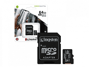 Cartão de Memória Kingston MicroSD 64GB Classe 10
