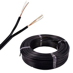 Cabo Paralelo Flexível 2 X 0,14MM² PRETO - Metro