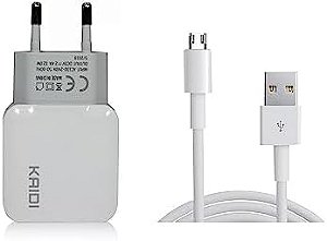 Carregador Completo Micro USB V8 + 2 USB 2.4A  - KD-301S - Kaidi