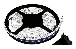 Fita de Led 5050 24w 300 Leds 12v Branco Frio - 5 Metros