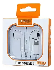 Fone de Ouvido com Fio Tipo-C Kaidi KD-729