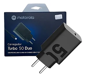 Carregador Motorola Tipo C Turbo 50 Duo 50W