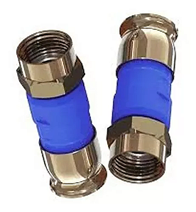 kit 10 Conector Coaxial F Compressao RG6