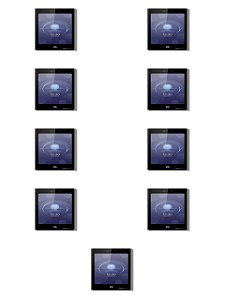 kit 09 Terminal de Controle de Acesso Facial DS-K1T673DX-BR