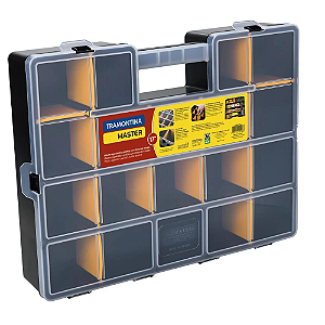 Kit 2 Maleta Plástica C/divisórias Volúvel 17 Organizadora