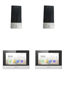 Video Porteiro C/ Facial Ds-kv9503-wbe1 + 2 Ds-kh6350-wte1