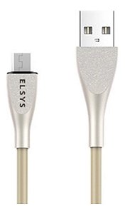 Cabo Celular Micro Usb Android Elsys Carregador Dourado