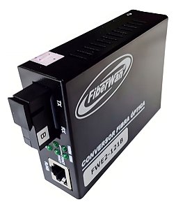 Conversor De Midia 1rj45 10/100/1000mbps Fwe2-121b Fiberwan