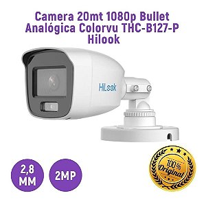 Camera De Segurança Full Hd Colorida 2mp Thc-b127p Hilook
