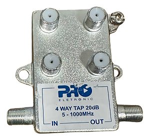 Tomada 1:4 Tap 5-1000mhz 20db Proeletronic Prott-4020