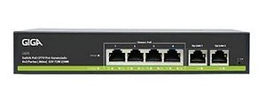 Switch Cftv Ativo 78w 52vdc 250m 04 Poe / 02 Uplink Original