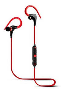 Fone Ouvido Esportivo Bluetooth Elsys Vermelho Original