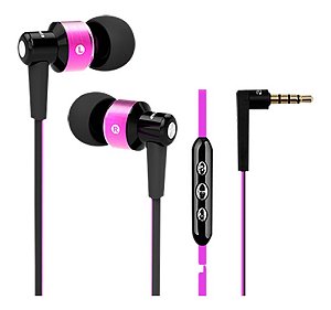 Fone Ouvido Intra-auricular C/controle Rosa Elsys Original