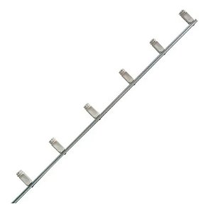 Haste Cerca Eletrica Ferro 90cm 10,5mm 6 Isoladores Centro