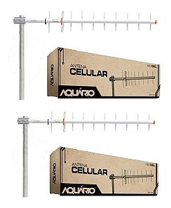 Kit 2 Antenas Celular 20dbi 800mhz Cf-820 Aquário + Brinde