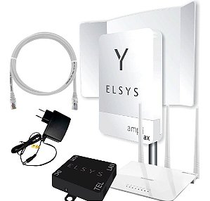 Kit Internet Rural Amplimax Fit 4g + Roteador + Cabo 1m