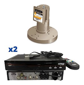 Kit Receptor Banda C Analógico S2200 Plus Brasil Sat