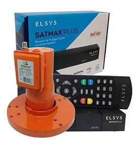 Kit Receptor Satmax Etrs55 Elsys+lnbf Monoponto Banda C E Ku