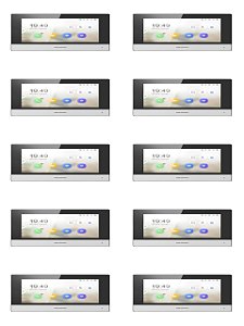 Kit 10x Monitor Video Porteiro Ip 7 Pol Color Ds-kh6350-wte1