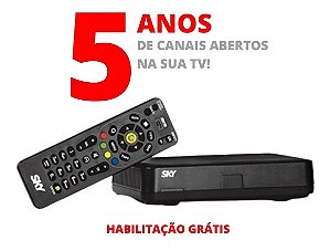 Receptor Sky Confort Hd - 5 Anos Livres + Habilitação Grátis
