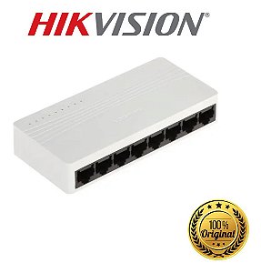 Switch Gigabit 8 Portas 10/100mbps Ds-3e0108d-e Hikvision