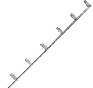 Kit 45 Haste Cerca Eletrica Ferro 90cm 10,5mm 6 Isoladores