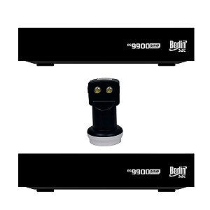 Receptor Bedin Bs9900s + Lnb Banda Ku Duplo Universal
