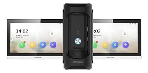 Kit Vídeo Porteiro Ds-kb8113-ime1 + 2x Ds-kh6350-wte1 Preto