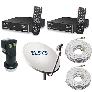 Kit Receptor Visiontec Vt-1000 Com Lnb Duplo