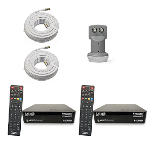Kit Receptor Digital Banda Ku Full Hd Vt-1000