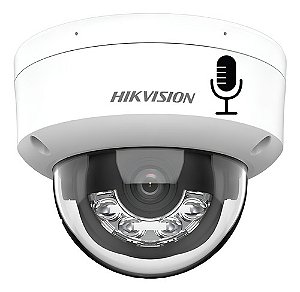 Câmera Ip Hikvision 2mp Áudio Full Hd Poe 1080p Dome