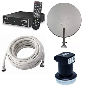 Kit Completo 2 Receptor Visiontec Vt1000 Nova Parabólica