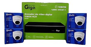 Sistema Gravacao C/4 Cameras Dome 720p Gs0908 Branco