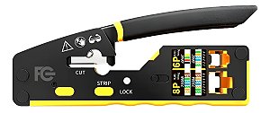 Alicate Crimpador 3 Em 1 Rj45 Crimpa / Decapa / Corta