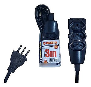 Régua Extensão Elétrica 3 Metros 2p+t Qualidade Megatron