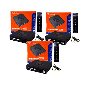 Kit 3x Receptor Digital Ku Hd Midiabox Se-2 Century