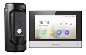 Kit Vídeo Porteiro Ds-kb8113-ime1 + Ds-kh6350-wte1 Preto