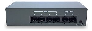 Switch Poe Fast Haiz 4 Portas Poe + 2 Uplink 10/100 Mbps