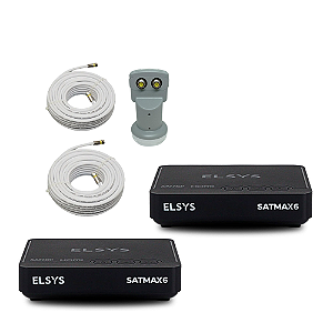 Kit Antena Receptor Digital Banda Ku Full Hd Satmax 6