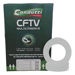 Cabo Multicameras 4 Pares Solido Cx0300mt (p/cftv)