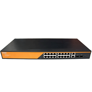 Switch 16 Portas Poe Ativo 2 Portas Uplink 2 Sfp Hz-16g22g