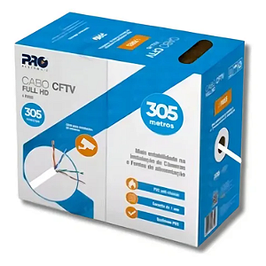 Cabo Rede Lan 4 Pares Trancado Utp Branco Pro  305mt