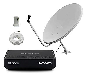 Kit Antena 60 Cm Receptor Digital Banda Ku Full Hd Satmax 6