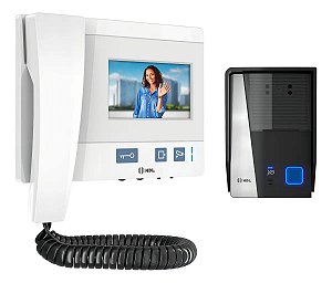 Kit Vídeo Porteiro Série Class Branco Tela 4,3 Hdl 127/220v