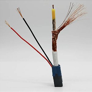 Cabo Coaxial BNC Udi 4mm 100m Preto Dupla Blindagem CFTV