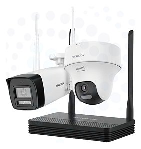 Kit Oficial Hikvision Easylink Nks424w02h Wi-fi 4mp Áudio