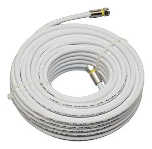 Cabo Coaxial 15m Rg59 Megacabos Com Conectores Rg6 Para Tv