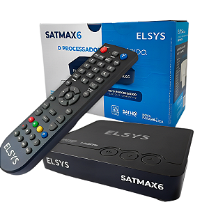 Receptor De Tv Via Satélite Elsys Sathd Satmax 6 Cor Preto